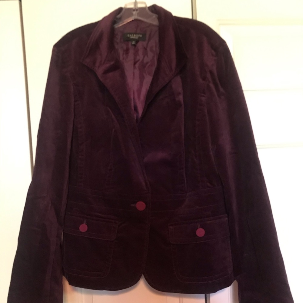 Wine Faux Suede Blazer